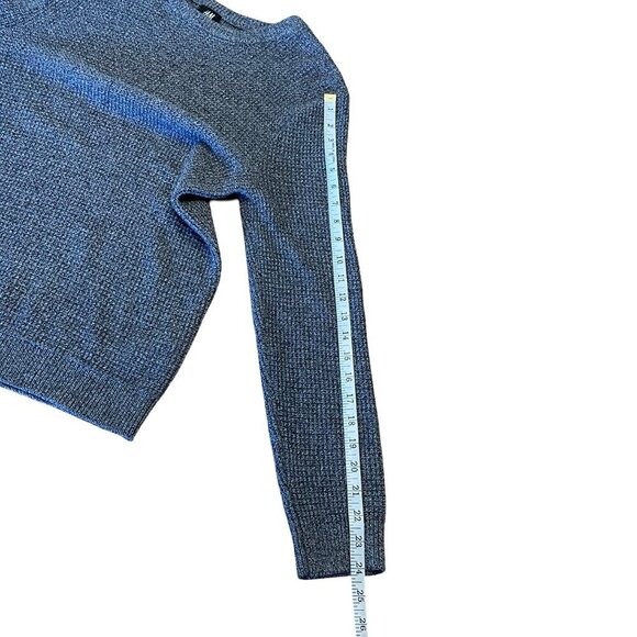 H&M Men’s Gray Knit Sweater Crew Neck Cotton Acrylic Blend Size Small - Picture 10 of 11